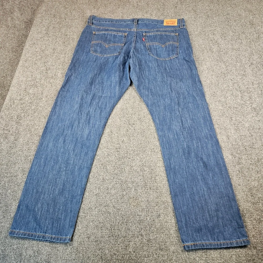 Levis Middy Straight Jeans Blue Mid Rise Denim Pants 33x30 A4690-8003 NWT